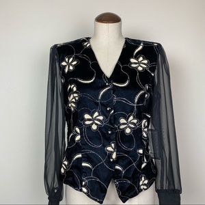 Vintage Another Thyme Sheer Sleeve Top